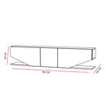 Comoda Tv Elegant cu 3 usi, Alb, 180 x 40 x 30 cm