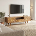 Comoda TV Firpo, Natural, 130x35x45 cm