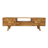 Comoda TV Firpo, Natural, 130x35x45 cm
