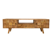 Comoda TV Firpo, Natural, 130x35x45 cm, imagine produs 4