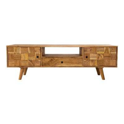 Comoda TV Firpo, Natural, 130x35x45 cm, imagine produs 4