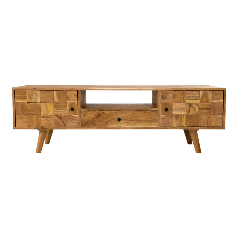 Comoda TV Firpo, Natural, 130x35x45 cm, imagine produs 4