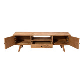 Comoda TV Firpo, Natural, 130x35x45 cm, imagine produs 5