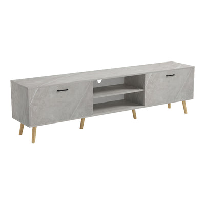 Comoda TV Gorna, Aspect marmura, Bej, 180x35x49 cm, detaliu produs
