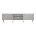 Comoda TV Gorna, Aspect marmura, Bej, 180x35x49 cm, imagine produs 4