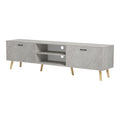 Comoda TV Gorna, Aspect marmura, Bej, 180x35x49 cm, imagine produs 5