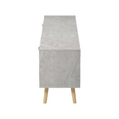 Comoda TV Gorna, Aspect marmura, Bej, 180x35x49 cm, imagine produs 6