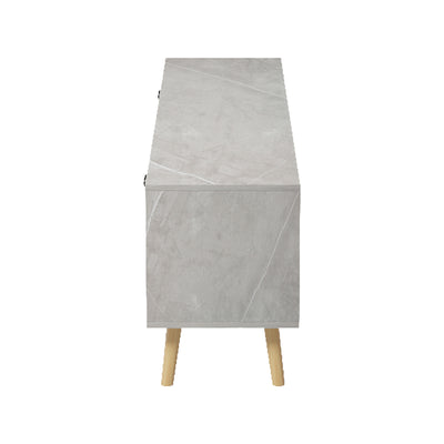 Comoda TV Gorna, Aspect marmura, Bej, 180x35x49 cm, imagine produs 6