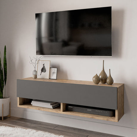 Comoda TV Handra, Antracit, 100x31x29 cm