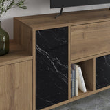 Comoda Tv Hermes cu 4 sertare si 2 usi , Stejar, 171 x 60 x 36 cm