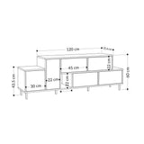 Comoda Tv Hermes cu 4 sertare si 2 usi , Stejar, 171 x 60 x 36 cm