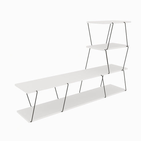 Comoda Tv ilgaz, Alb - Crem - Gri, 150x93x30 cm