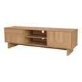 Comoda TV Jenfia, MDF, Natural, 150x39x46 cm, imagine ambient