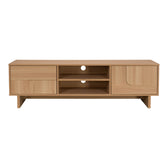 Comoda TV Jenfia, MDF, Natural, 150x39x46 cm, imagine produs 4