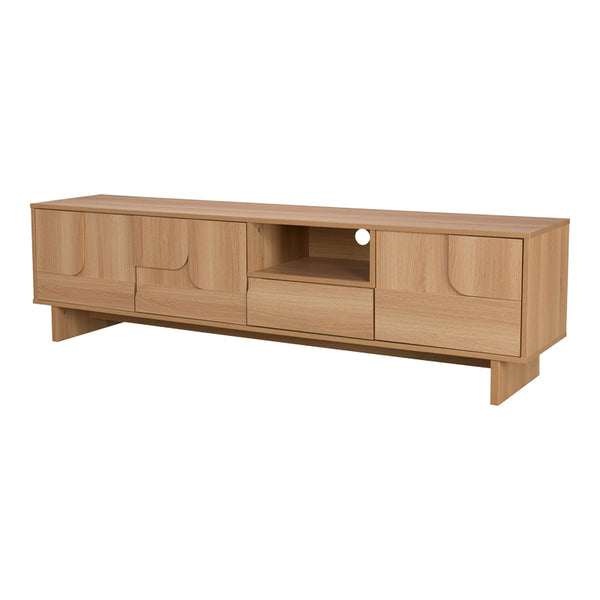 Comoda TV Jenfia, MDF, Natural, 180x39x46 cm
