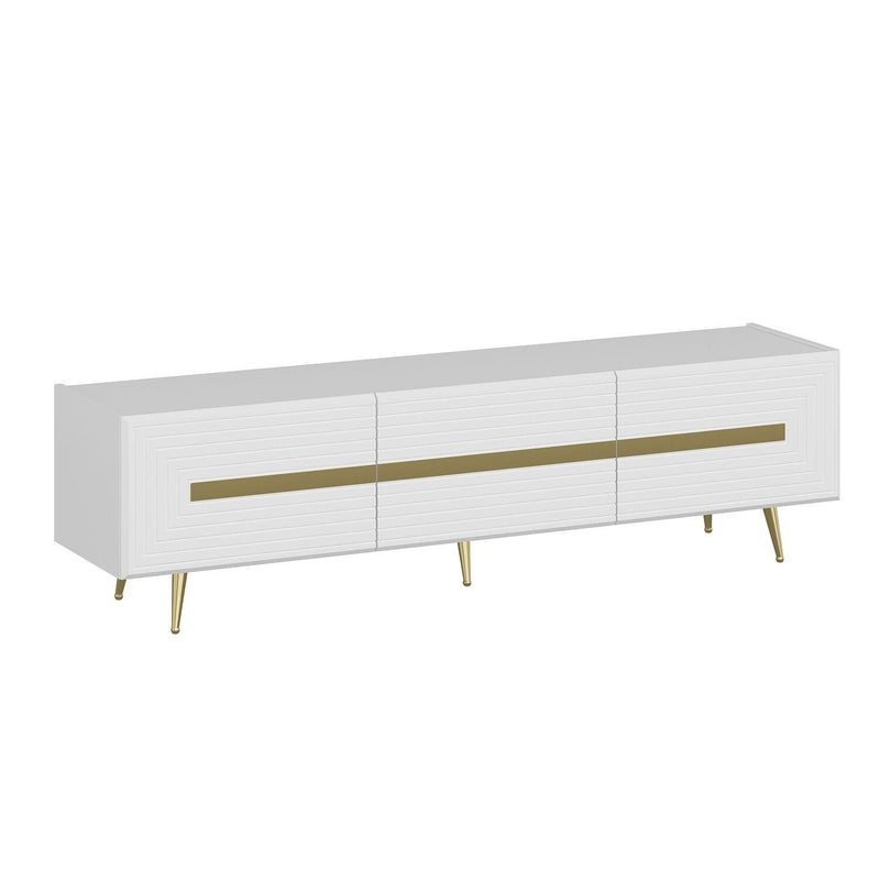 Comoda TV Jose - White, Alb, 180x50x42 cm