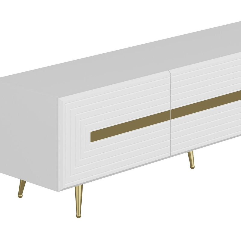 Comoda TV Jose - White, Alb, 180x50x42 cm
