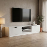 Comoda TV Lemardo, 180x40x40 cm - Alb