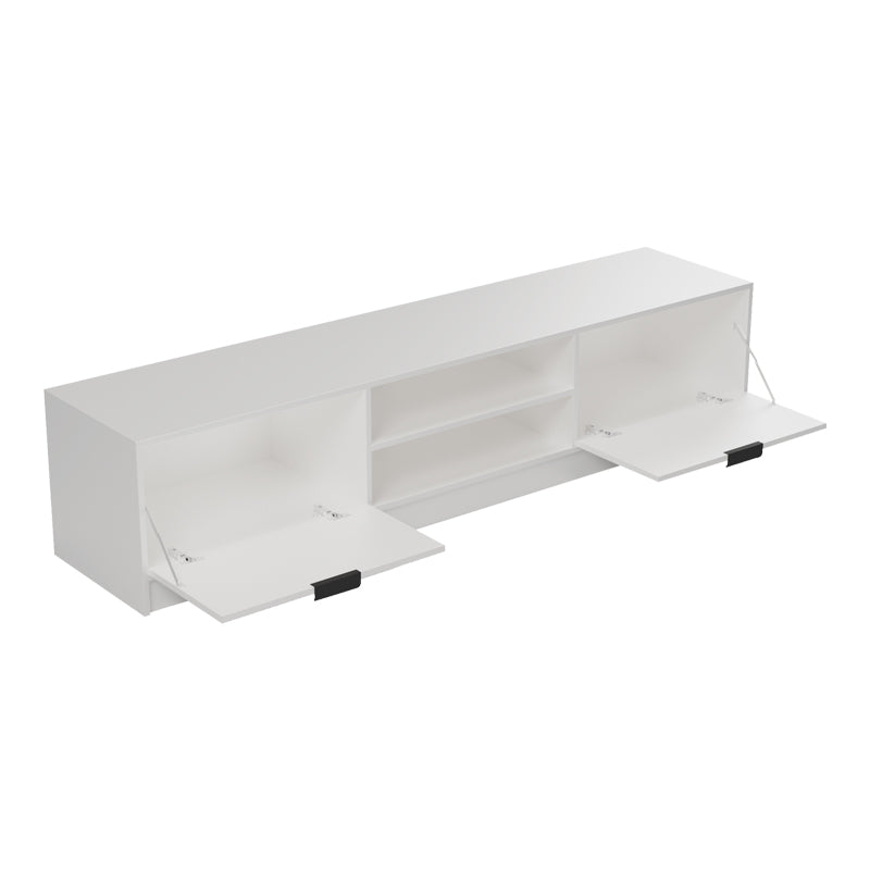 Comoda TV Lemardo, 180x40x40 cm - Alb