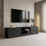 Comoda TV Lemardo, 180x40x40 cm - Negru