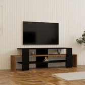 Comoda TV Lenour, Sonoma-Negru, 150x35x45 cm Pakoworld, imagine principala produs, Comoda Tv, culoare Sonoma-Negru, dimensiuni 150 35 45 cm