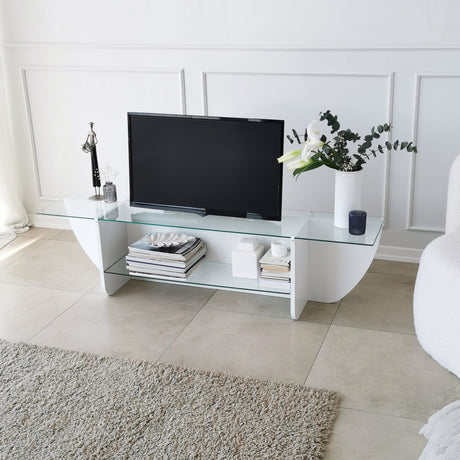 Comoda TV Lily - White, Alb, 35x40x158 cm