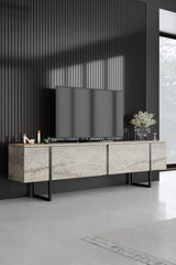 Comoda tv Luxe, 180x30x50 cm - Traverten
Black