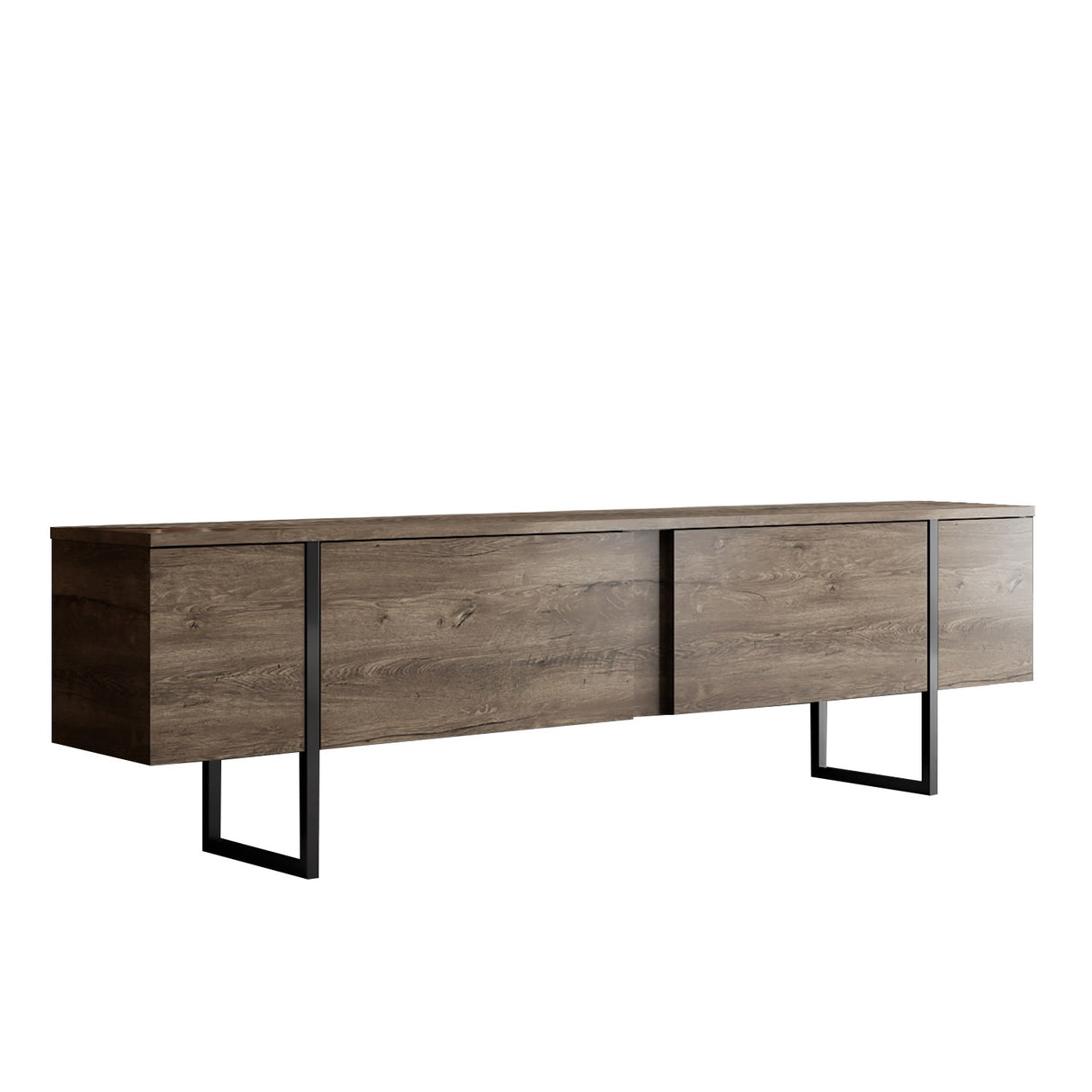 Comoda tv Luxe, 180x30x50 cm - Walnut
Black