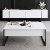 Comoda tv Luxe, 180x30x50 cm - White
Black