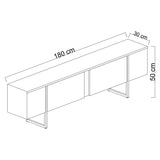 Comoda tv Luxe, 180x30x50 cm - White
Black