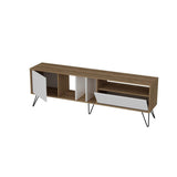 COMODA TV Mistico (180) - Walnut, White, Nuc, 180x59x36 cm