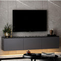COMODA TV Neon Illuminated - Anthracite, Gri, 32x35x160 cm