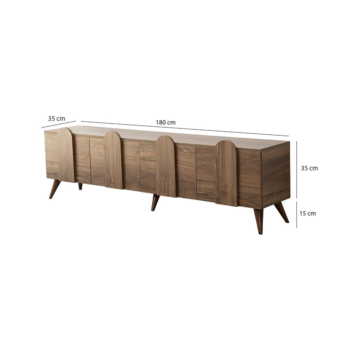 Comodă TV New Line Neostill, stejar - nuc, 180x35 cm - Walnut_552NOS2426