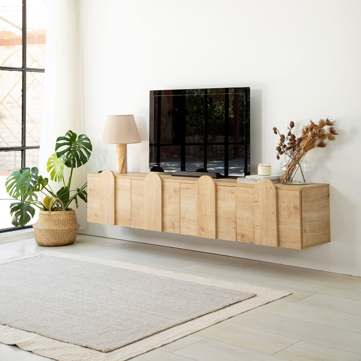 Comodă TV New Line Neostill, stejar - nuc, 180x35 cm - Stejar_552NOS2427