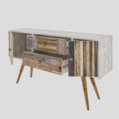 Comoda TV Odense Scandinav, Alb, 122 x 65 x 35 cm
