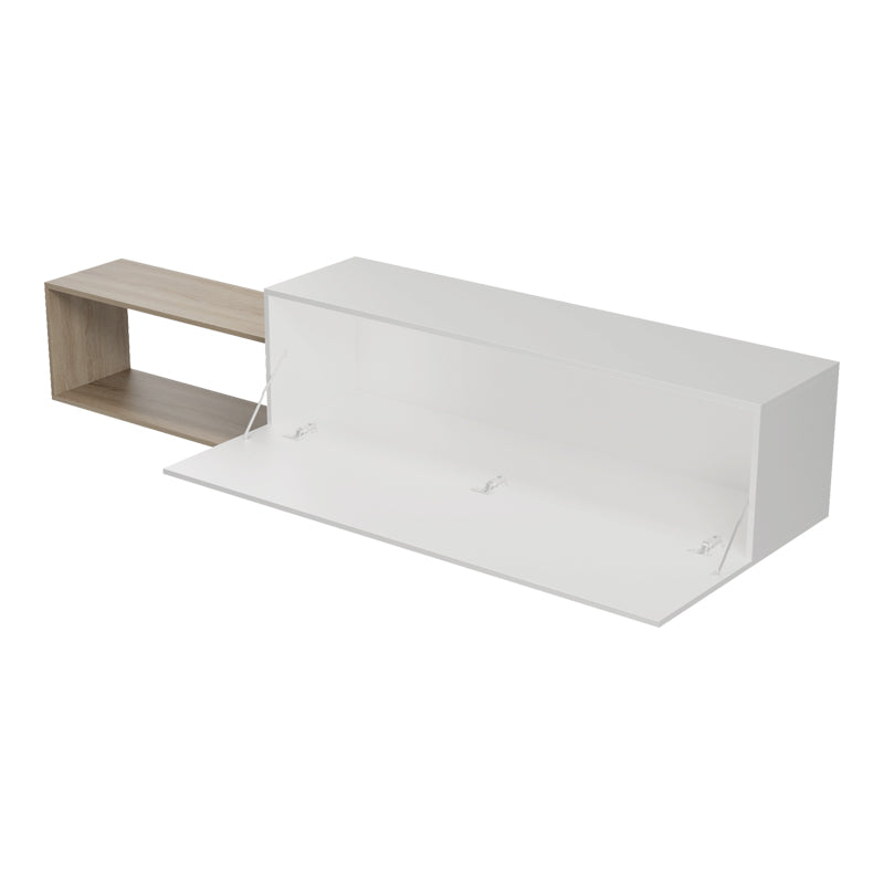 Comoda TV Olande, 210x35x48 cm - Sonoma-Alb