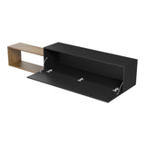 Comoda TV Olande, 210x35x48 cm - Stejar-Negru