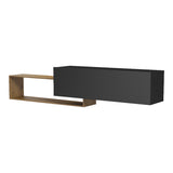 Comoda TV Olande, 210x35x48 cm - Stejar-Negru