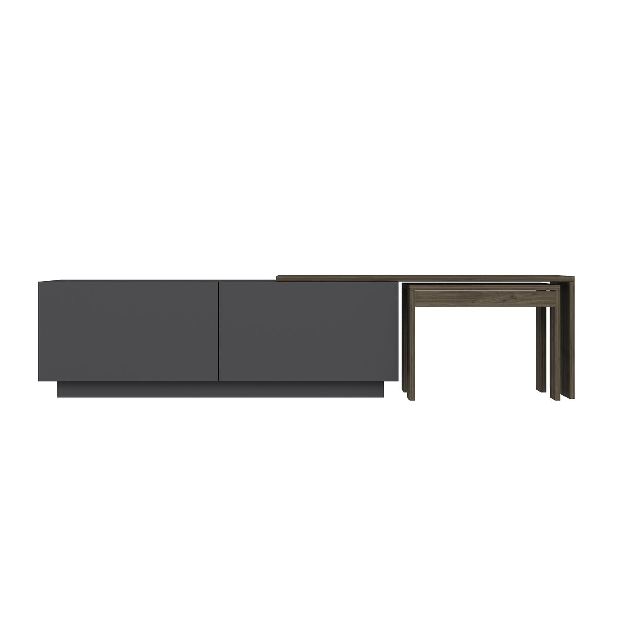 Comoda TV Oslo Antec, Anthracite Walnut - White Atlantic Pine, 180x43 cm - Anthracite
Walnut
