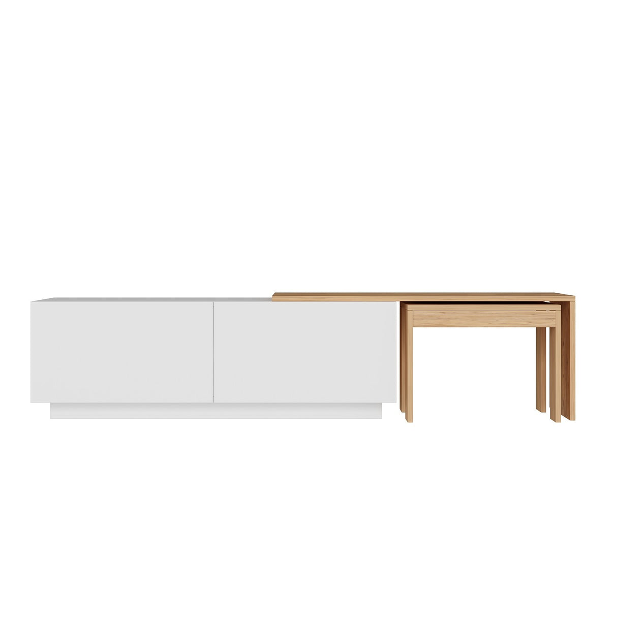 Comoda TV Oslo Antec, Anthracite Walnut - White Atlantic Pine, 180x43 cm - White
Atlantic Pine
