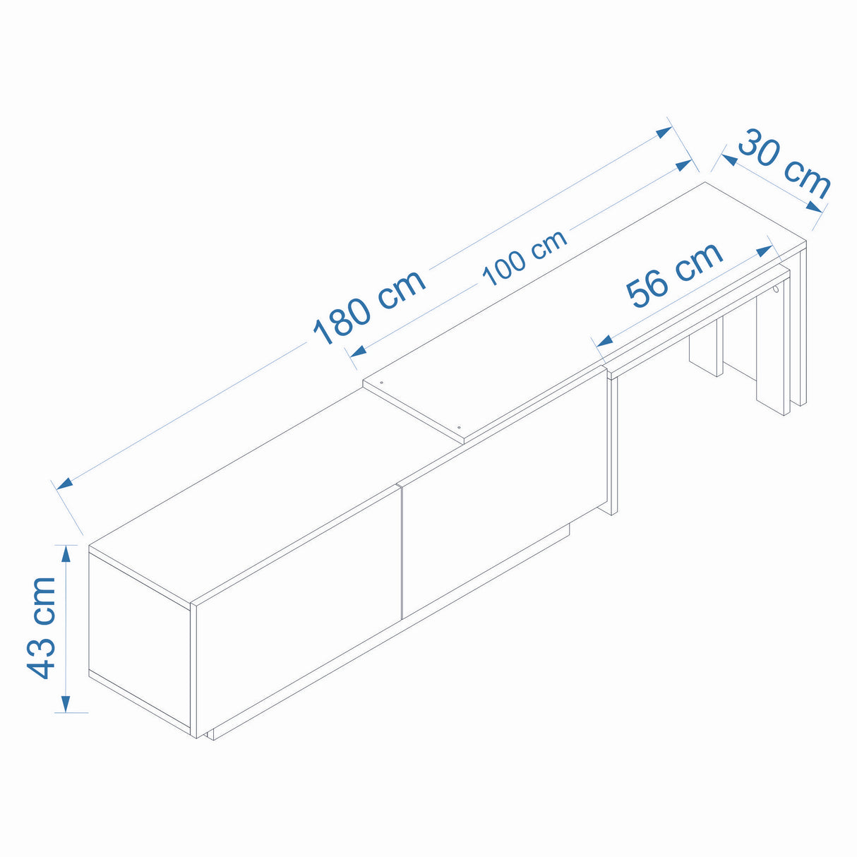 Comoda TV Oslo Antec, Anthracite Walnut - White Atlantic Pine, 180x43 cm - White
Atlantic Pine