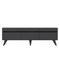 Comoda TV River - Anthracite, Gri, 48x30x150 cm
