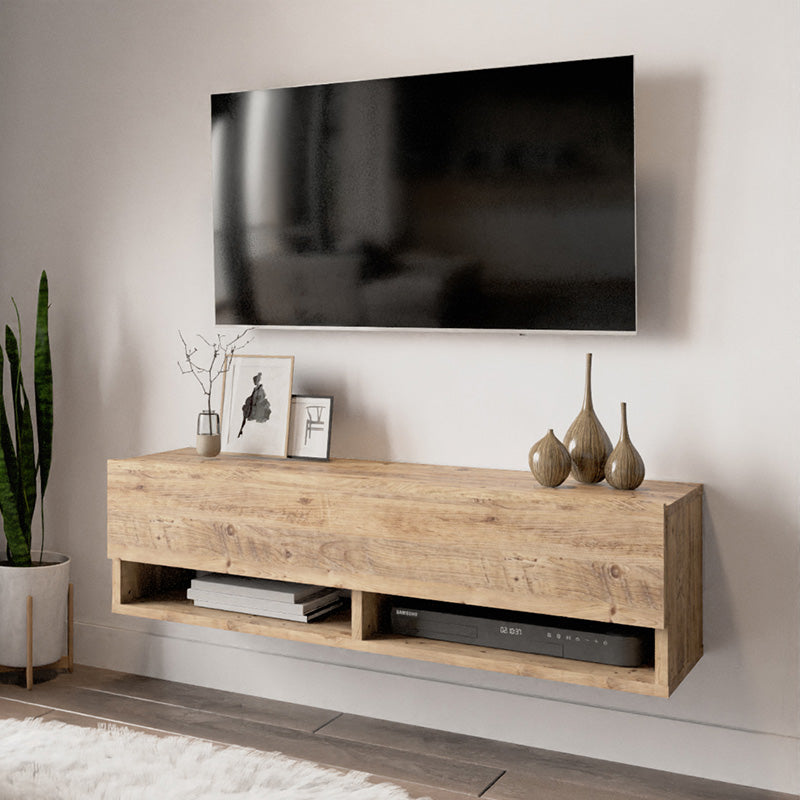 Comoda TV de perete Roscoe, 100x32x30 cm - Stejar