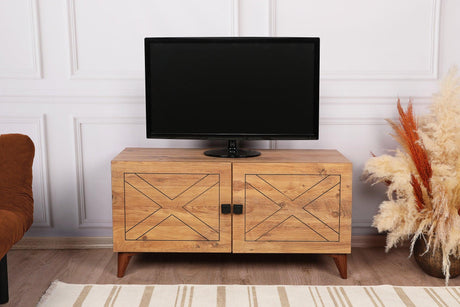 Comoda TV Roza, Lemn Natural, 100 x 54 x 35 cm