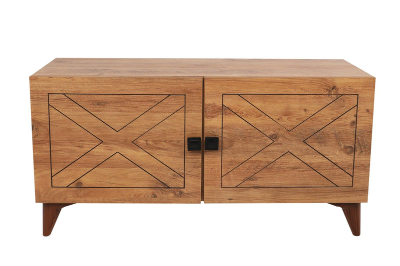 Comoda TV Roza, Lemn Natural, 100 x 54 x 35 cm