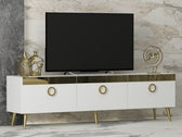 Comoda TV Safar - White, Alb, 45x30x150 cm