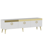 Comoda TV Safar - White, Alb, 45x30x150 cm