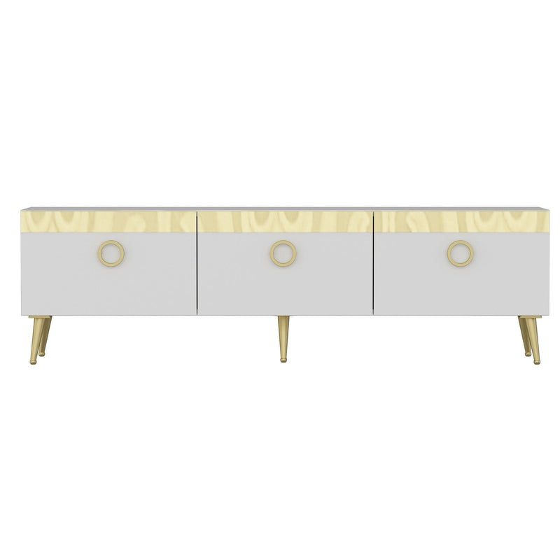 Comoda TV Safar - White, Alb, 45x30x150 cm