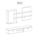 Comoda TV Salome LED, Nuc, 200x41x190 cm, detaliu produs