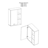 Comoda TV Salome LED, Nuc, 200x41x190 cm, perspectiva suplimentara